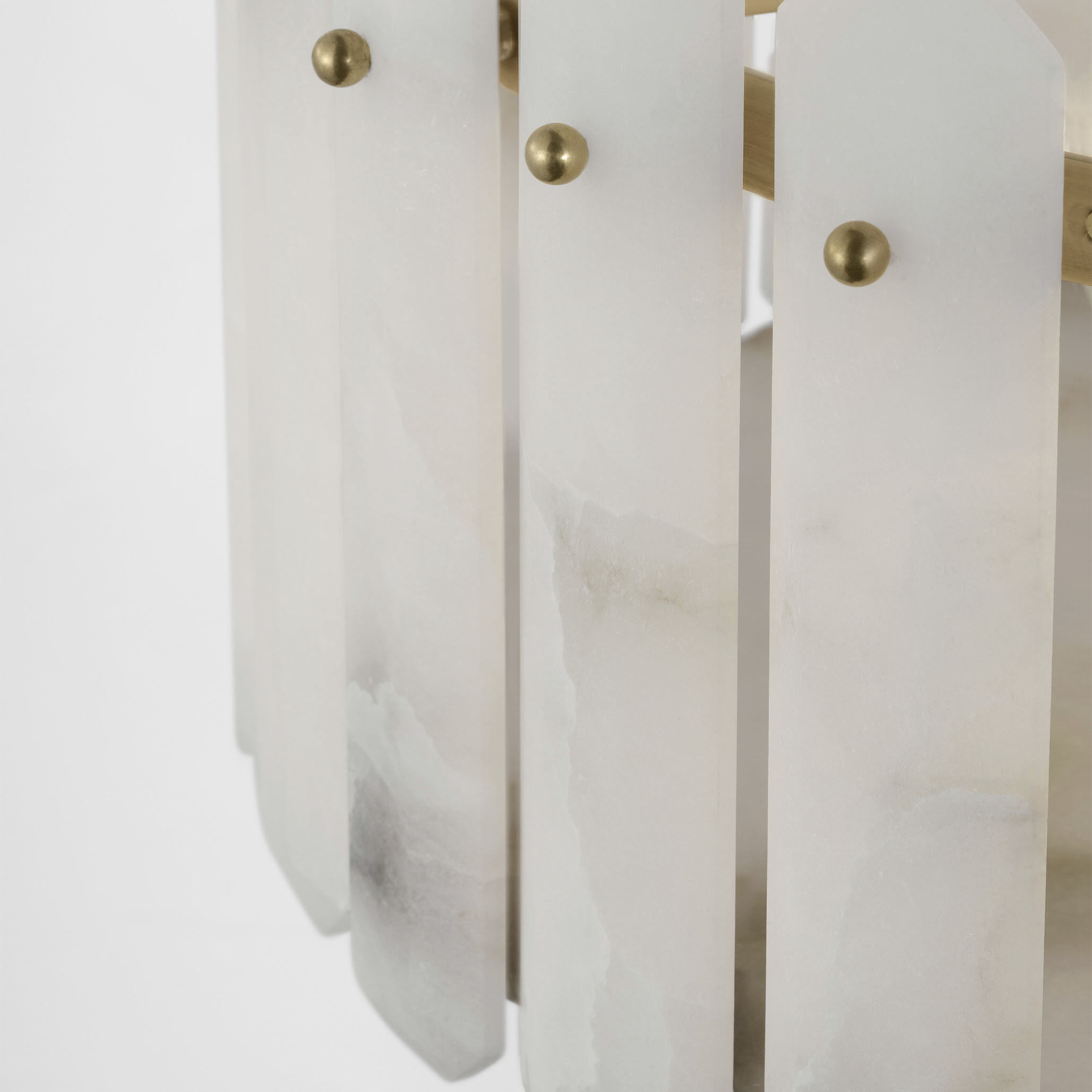 AERIN Bonnington 5 Light 24.75 inch Hand-Rubbed Antique Brass Flush Mount Ceiling Light in Alabaster, Large