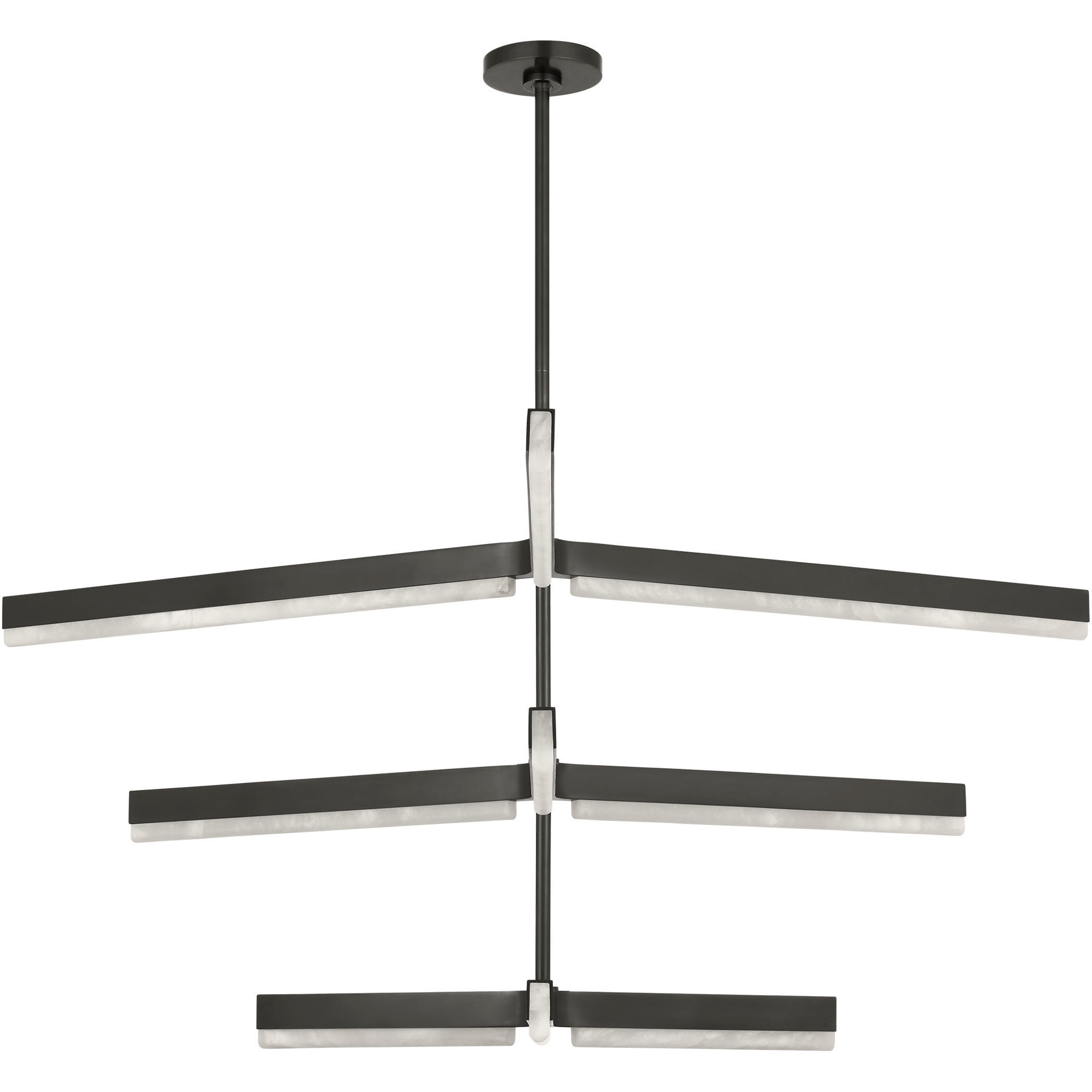 Kelly by Kelly Wearstler Linea LED 56 inch Bronze Three Tier Chandelier Ceiling Light