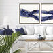 Hamilton Blue and Metallic and White Canvas