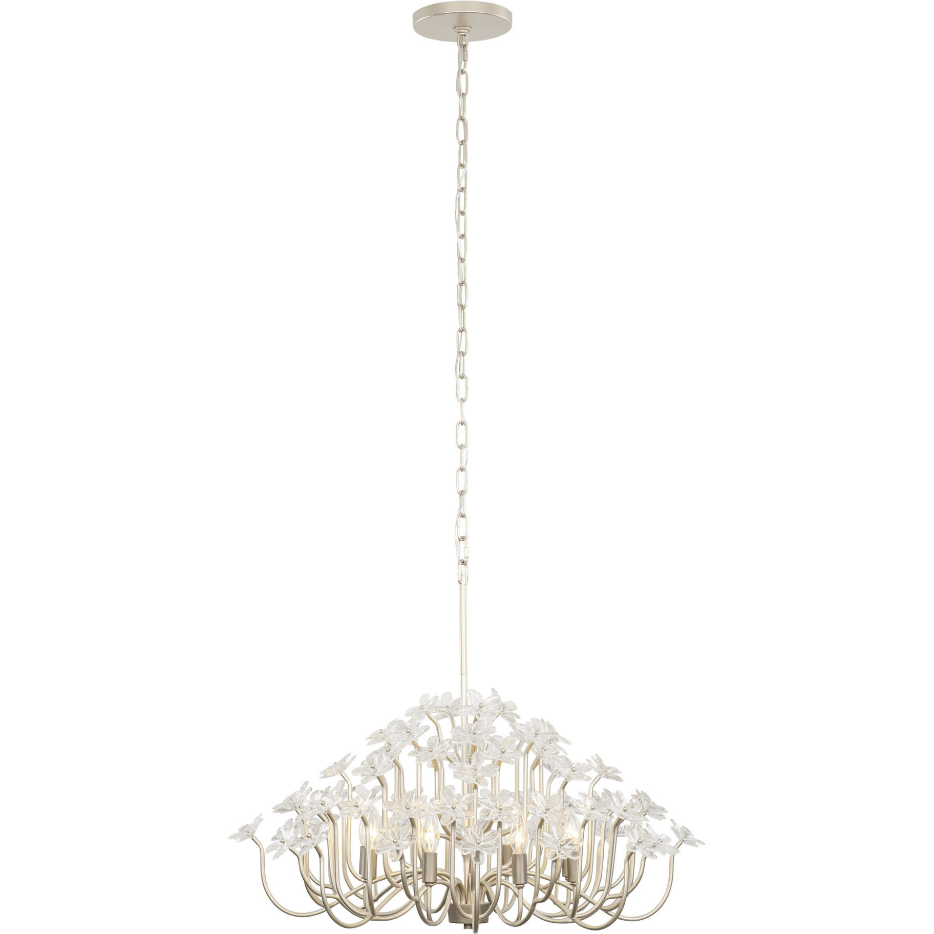 Wildflower 8 Light 32 inch Gold Dust/Artifact Chandelier Ceiling Light, Smithsonian Collaboration