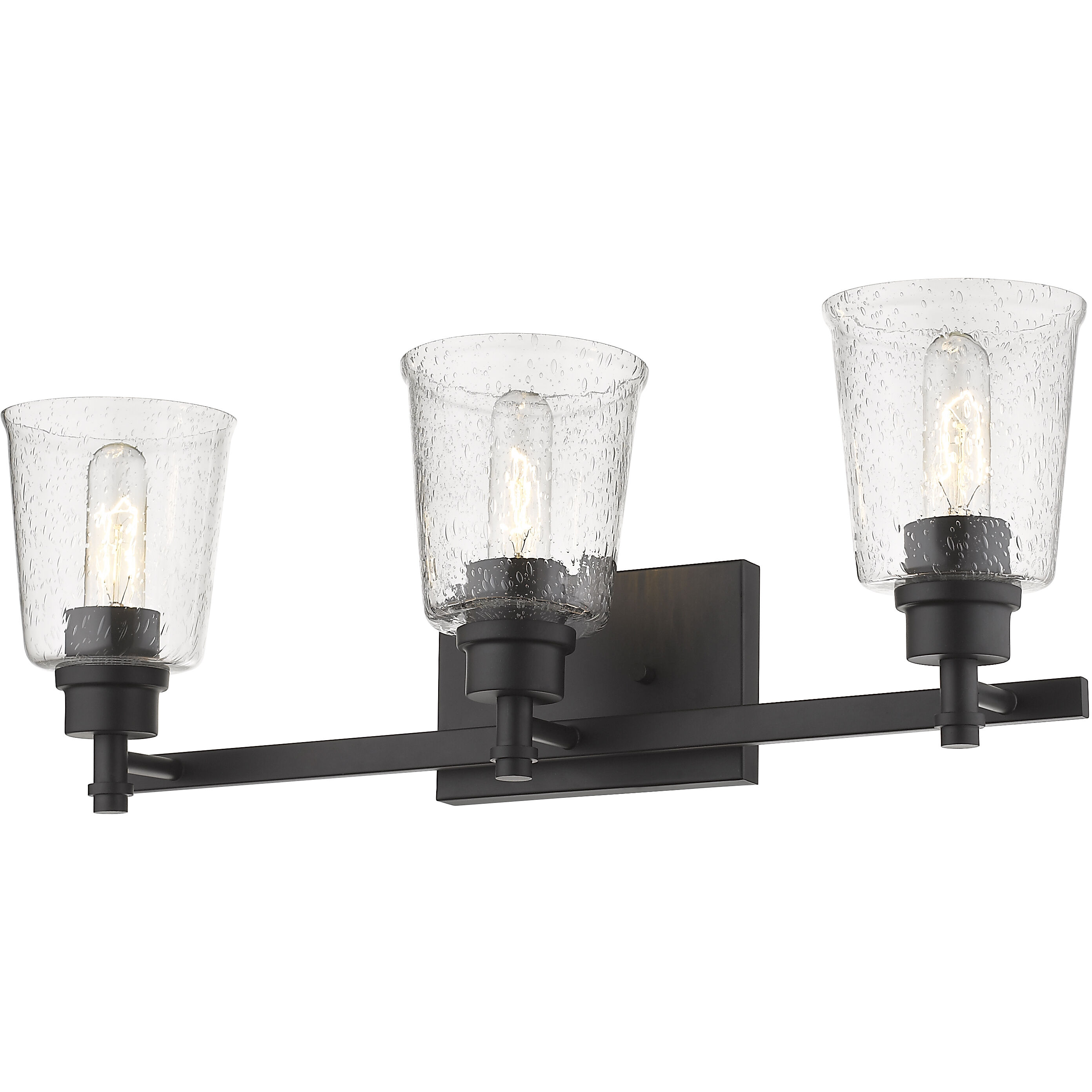 Bohin 3 Light 24 inch Matte Black Vanity Wall Light