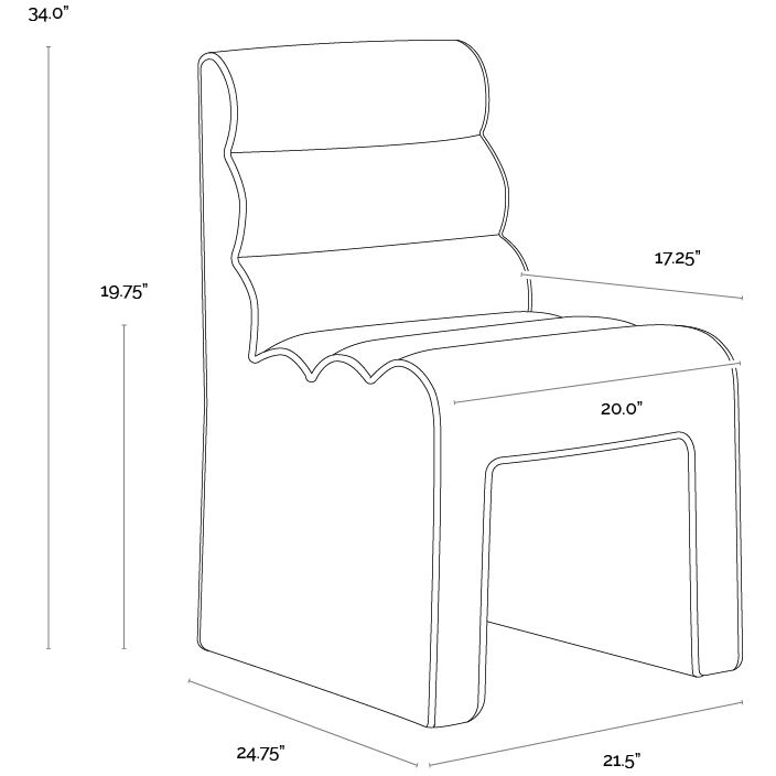 Stuart Meg Gold Dining Chair