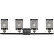 Nestbrook 4 Light 36 inch Black Antique Brass Bath Vanity Light Wall Light in Matte Black