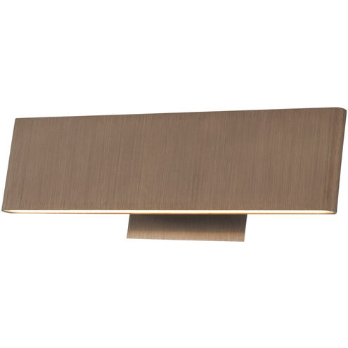 Slim LED 12 inch Brushed Bronze Bath Vanity Light Wall Light