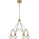 Burnham LED 26 inch Warm Brass Chandelier Ceiling Light