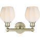 Norfolk 2 Light 14.75 inch Antique Brass Bath Vanity Light Wall Light in Matte White