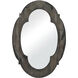 Wood Framed 28 X 19 inch Aged Brown with Mirror Wall Mirror