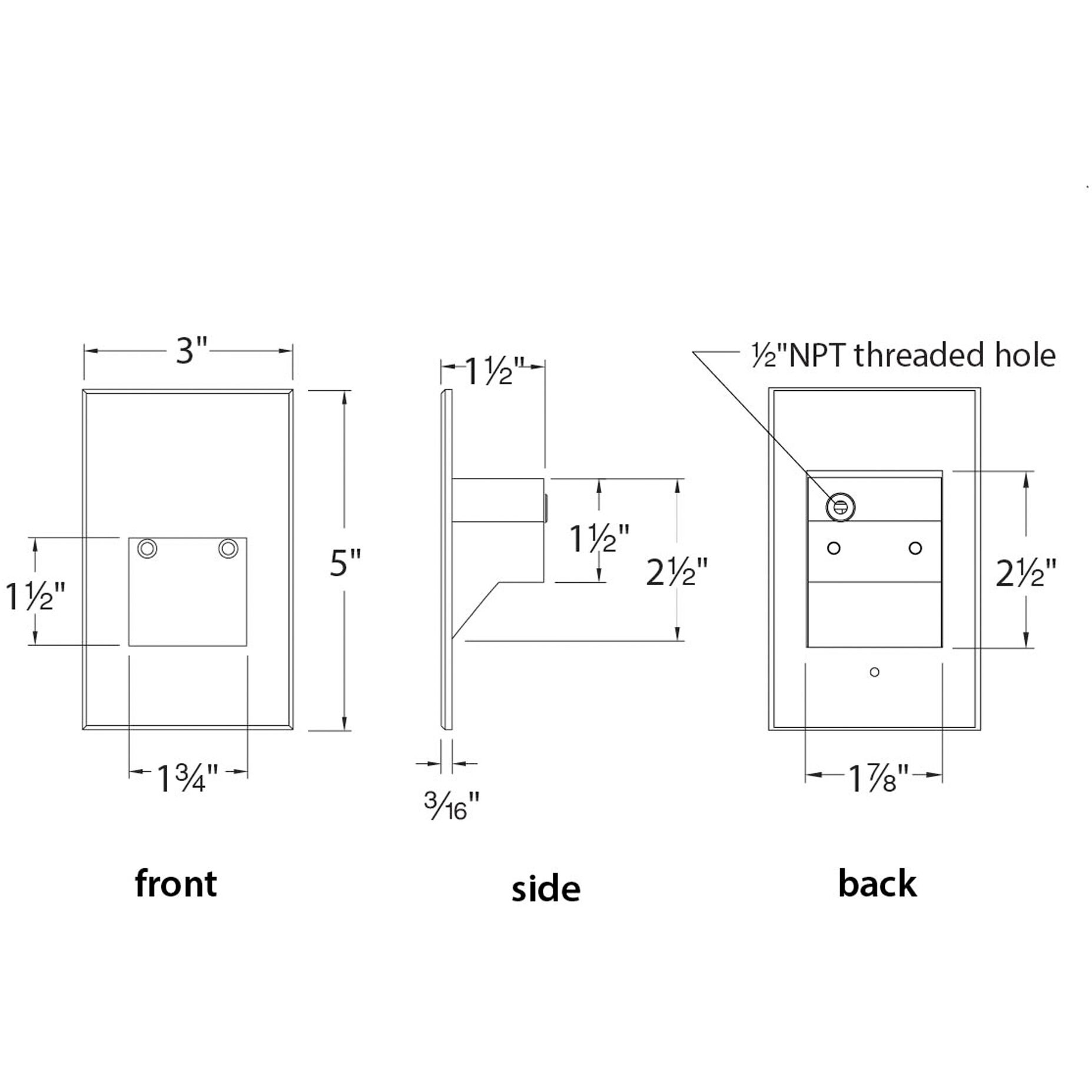Tyler 120 3.8 watt White Step and Wall Lighting in Amber, WAC Lighting