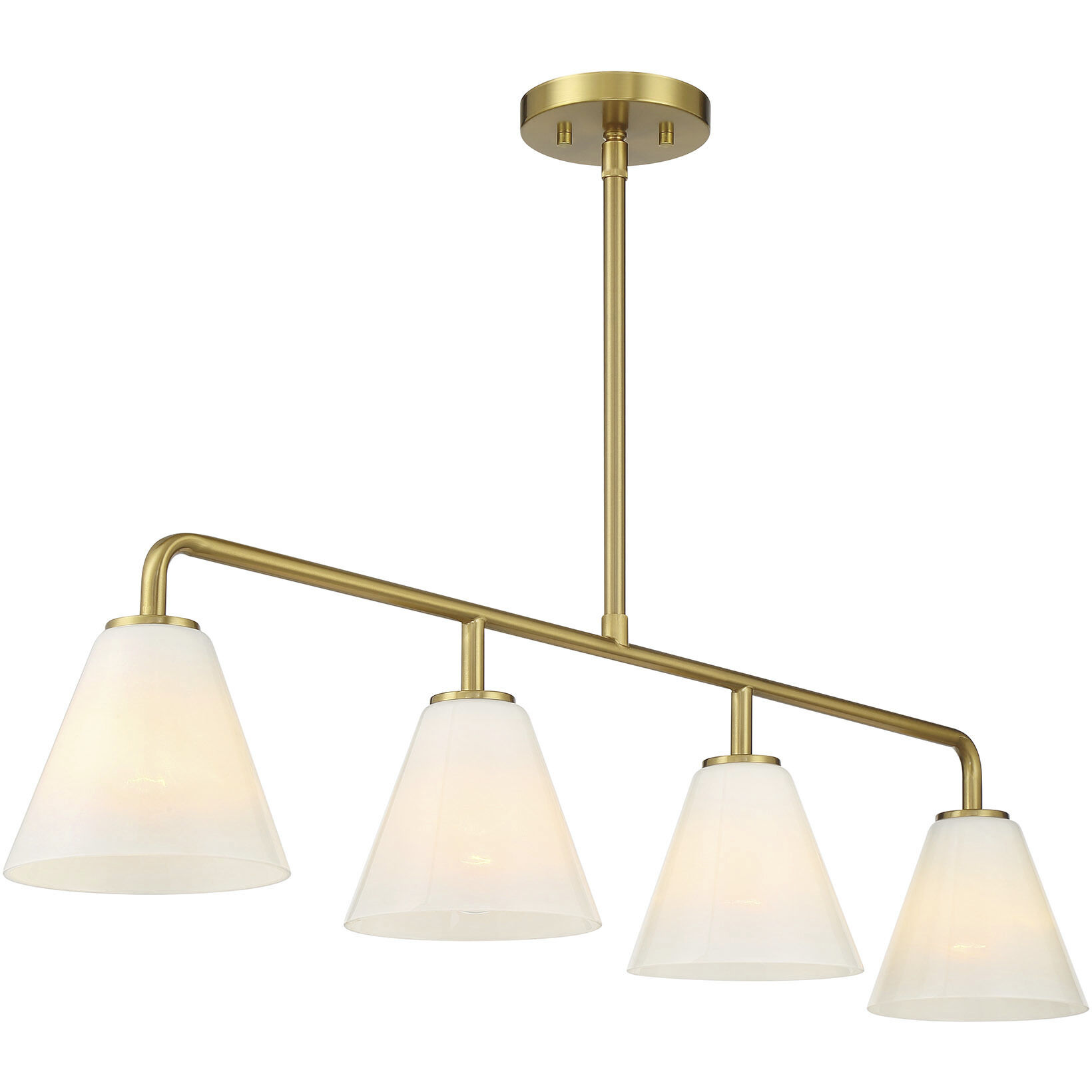 Blair Linear Chandelier Ceiling Light in Warm Brass