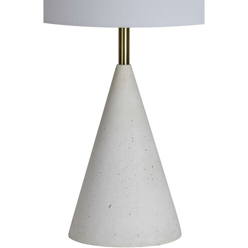 Cimeria 25.5 inch 100 watt White with Speckles and Antique Brass Table Lamp Portable Light