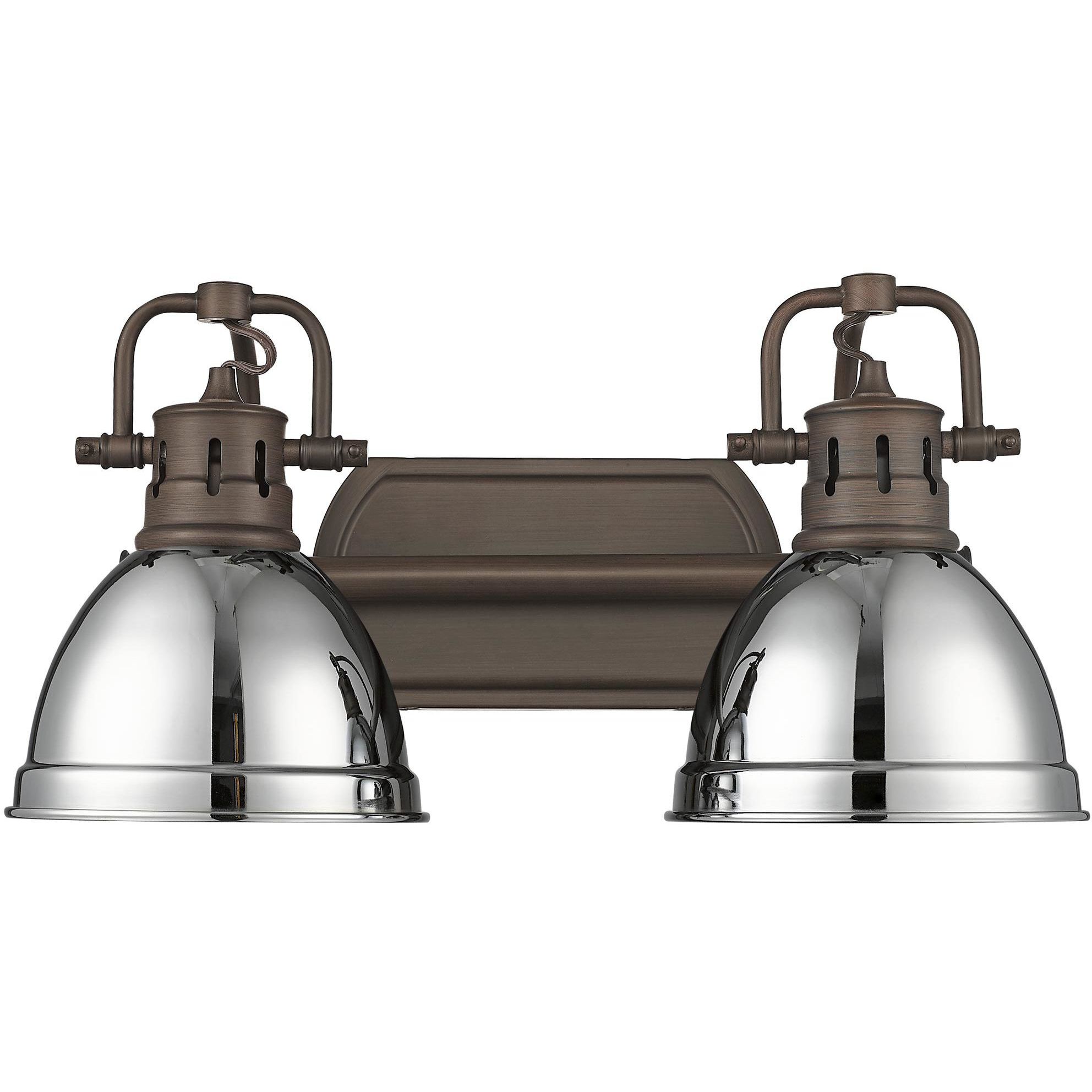 Yep Duncan Vanity Wall Light in Rubbed Bronze, Chrome