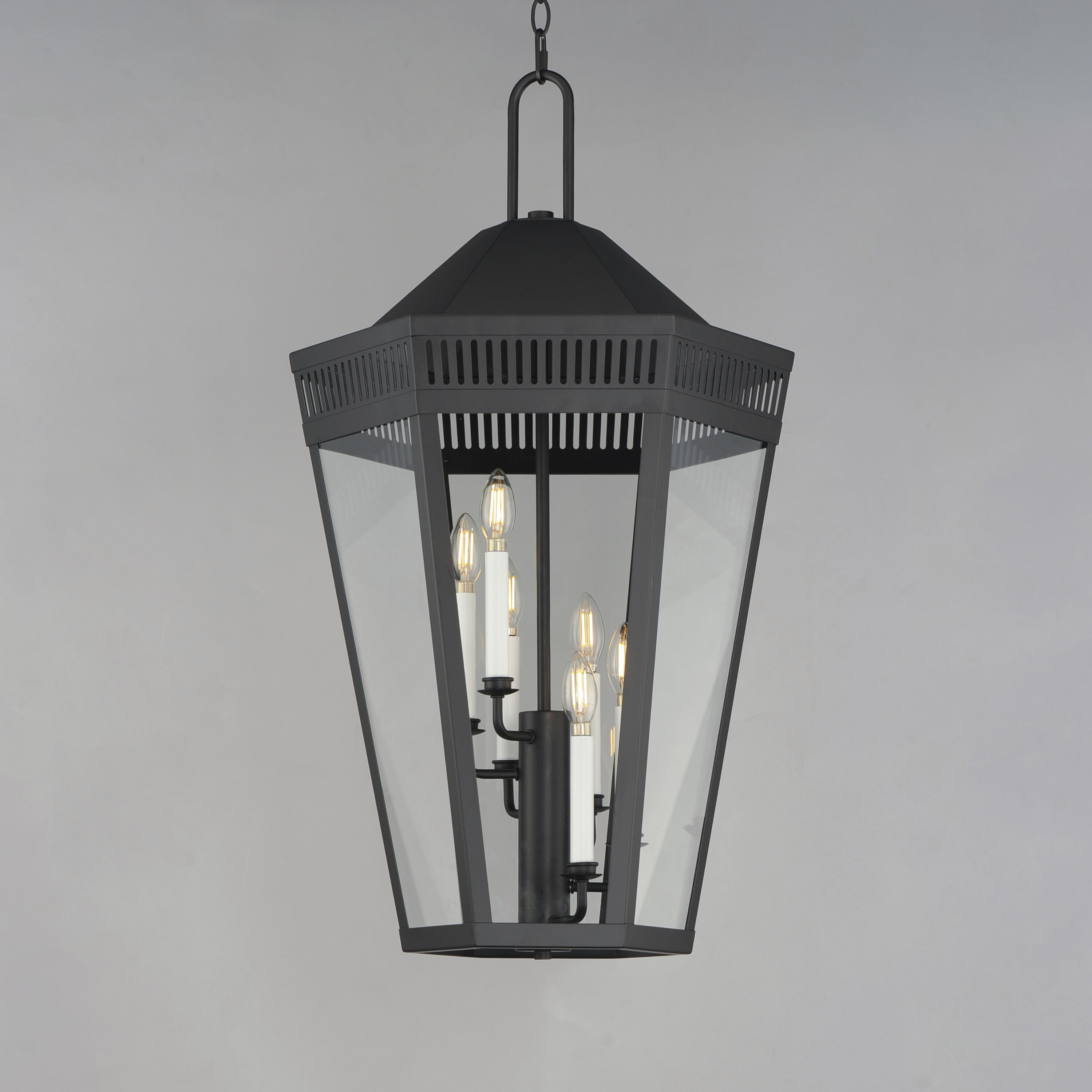 Oxford 6 Light 17 inch Black Outdoor Pendant
