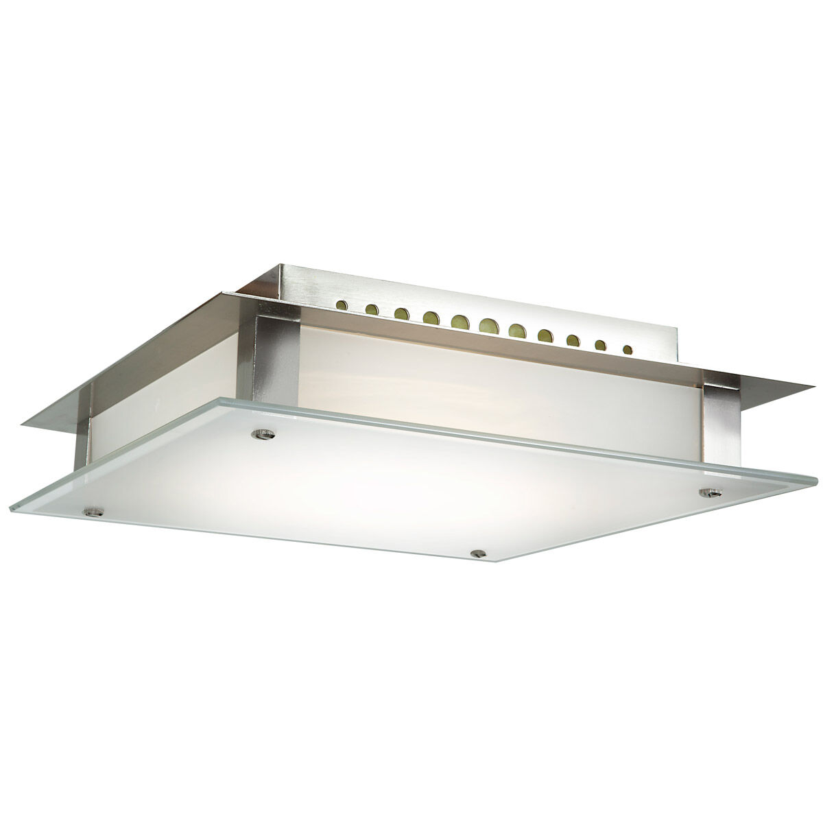 Vision LED 12 inch Brushed Steel Flush Mount Ceiling Light