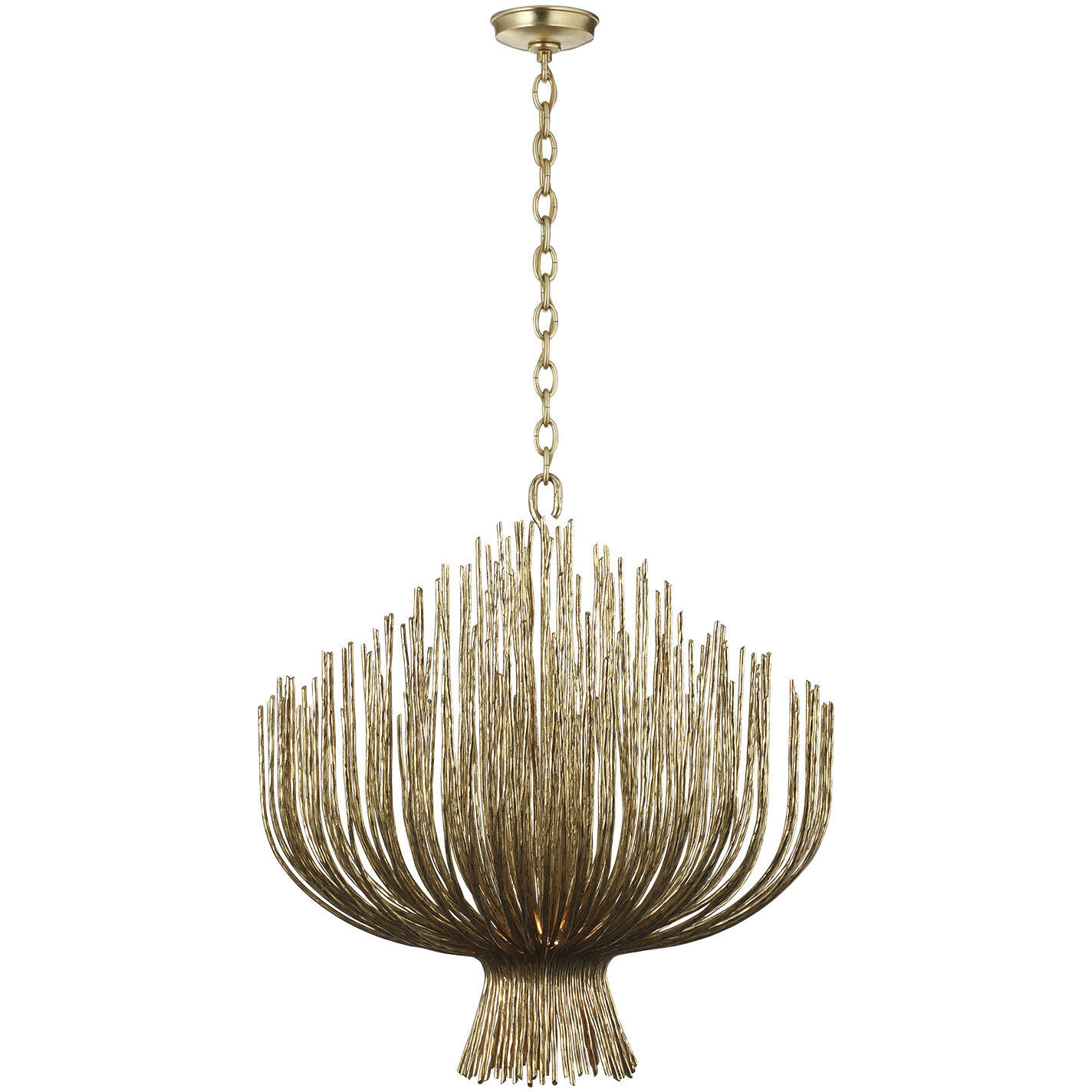 Chapman & Myers Astra LED 31.75 inch Gilded Iron Sculpted Chandelier Ceiling Light