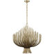 Chapman & Myers Astra LED 31.75 inch Gilded Iron Sculpted Chandelier Ceiling Light