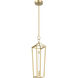 Delphine LED 6.25 inch Natural Brass Pendant Ceiling Light