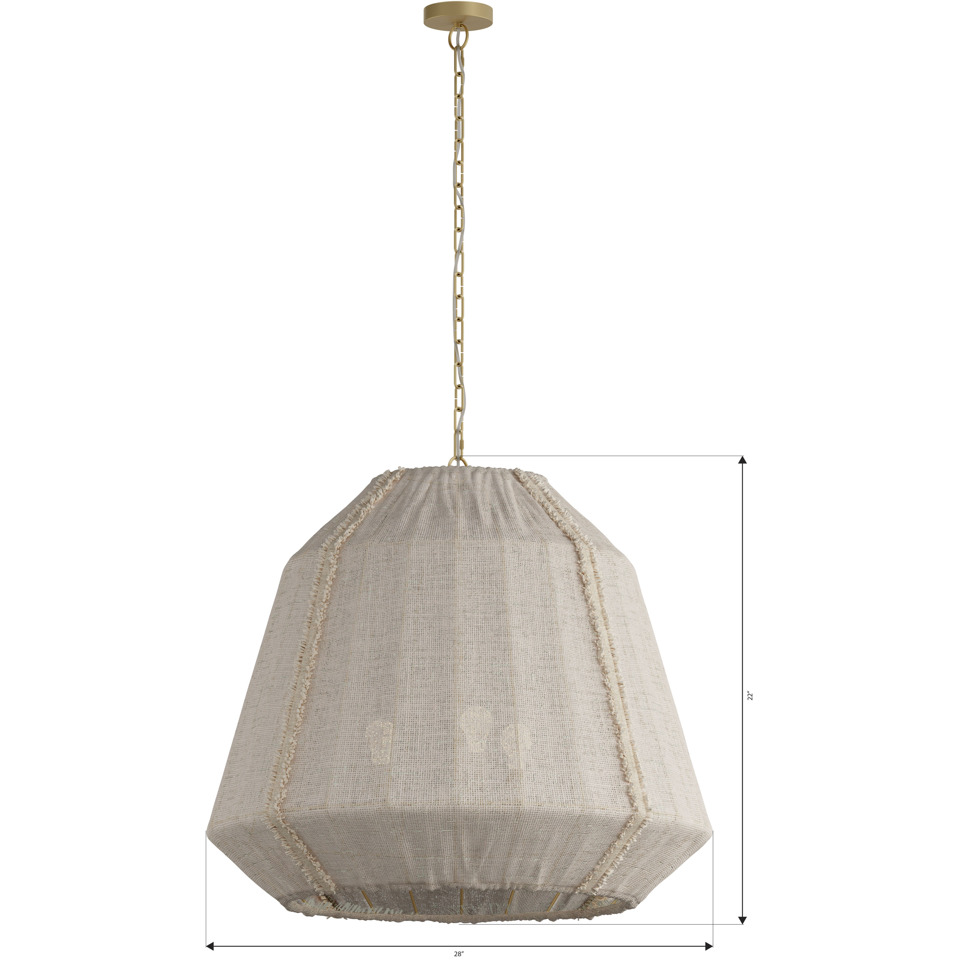 Velune 3 Light 36 inch Legacy Brass Pendant Ceiling Light