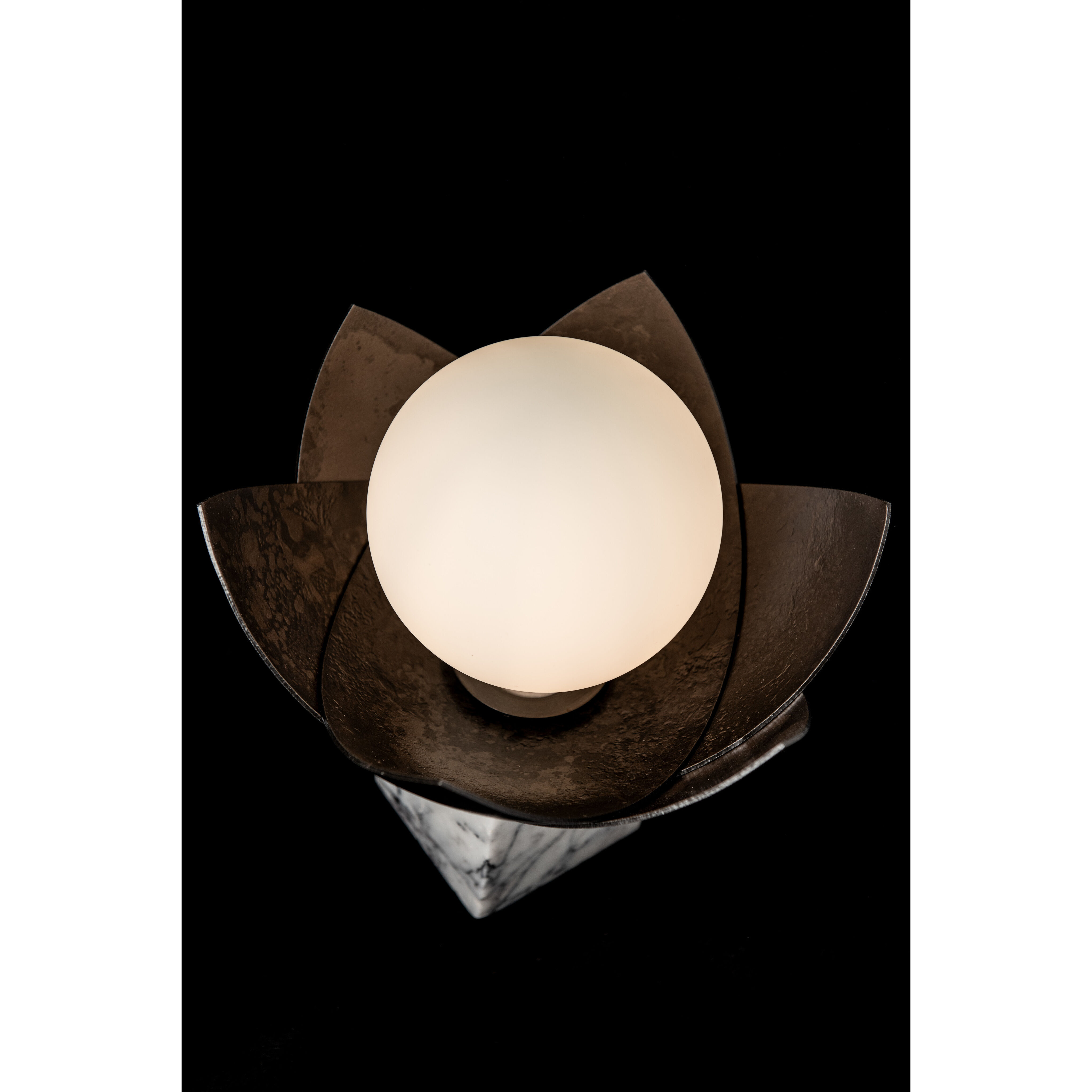 Blossom 10.4 inch 60.00 watt Vintage Platinum Mini Table Lamp Portable Light in Lilac Marble