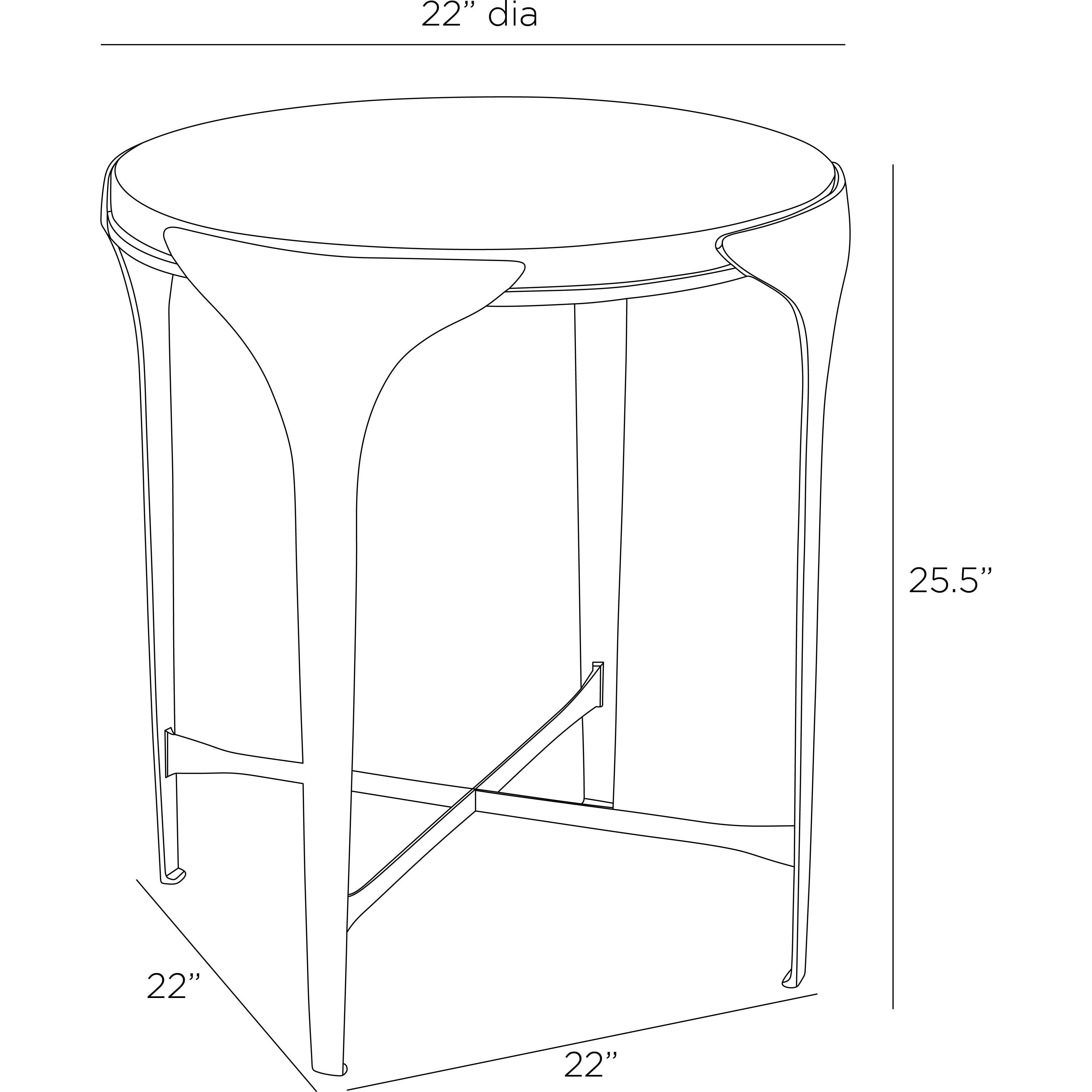 Janine 22 inch White End Table