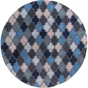 Oasis 96 inch Blue and Black Area Rug, Wool