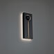 Keyhole LED 16 inch Black and Textured Brushed Nickel Outdoor Wall Light