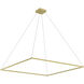 Piazza 59 inch Brushed Gold Pendant Ceiling Light