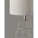 Victor 19 inch 60 watt Brushed Steel Table Lamp Portable Light, Simplee Adesso