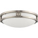 Titania 2 Light 13 inch Brushed Nickel Flush Mount Ceiling Light