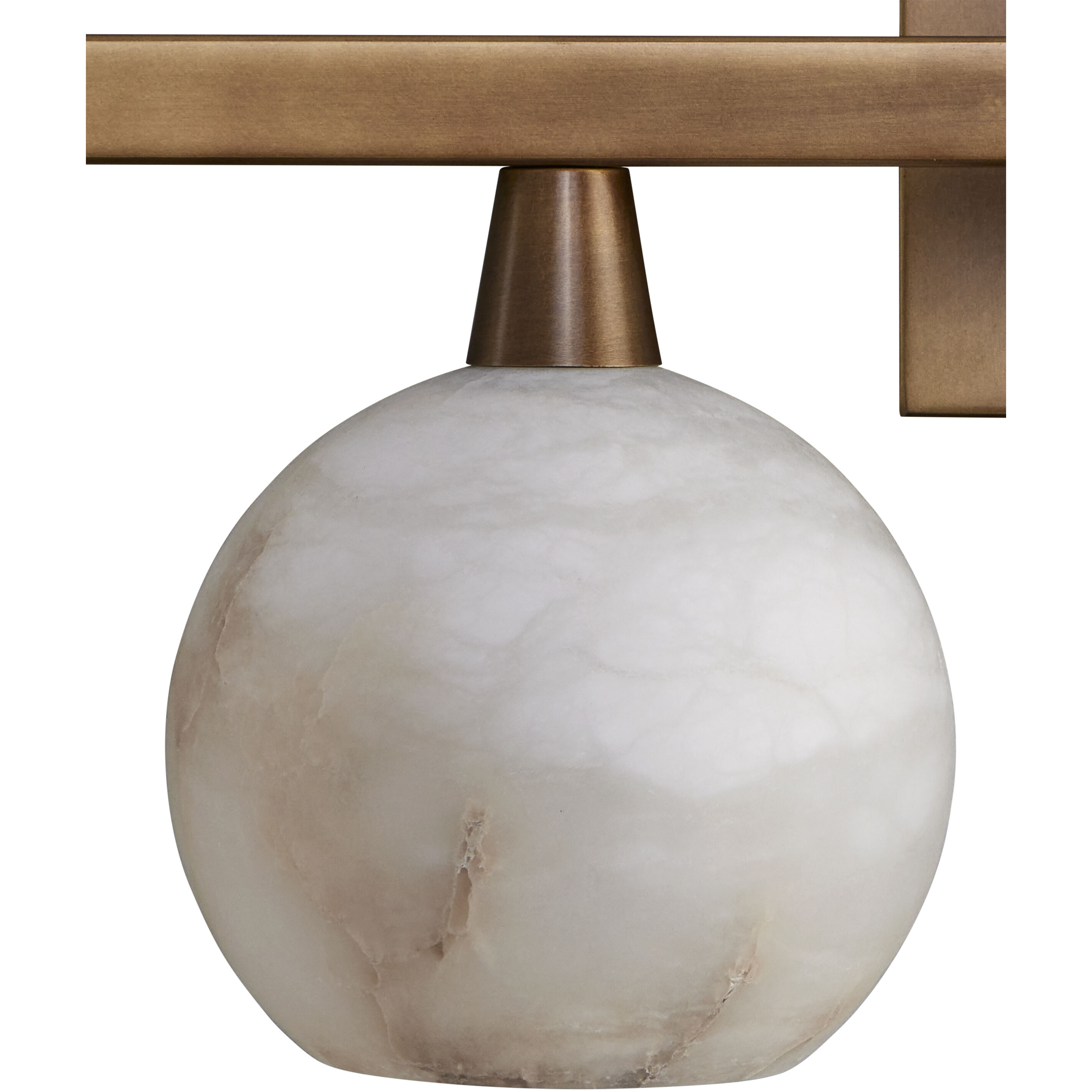 Bombelles 4 Light 38 inch Antique Brass/Natural Bath Bar Wall Light