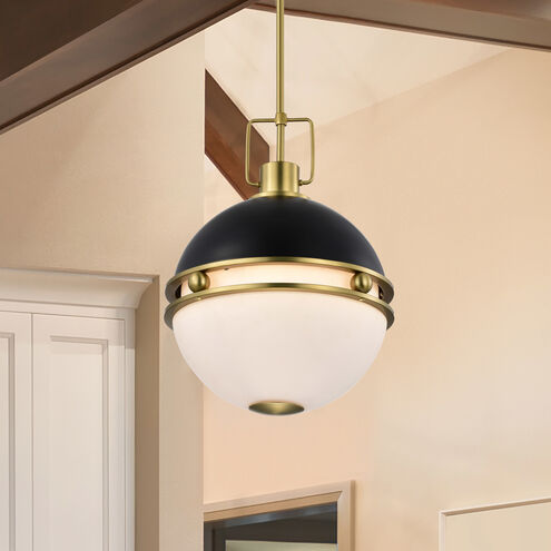 Everton 2 Light 14 inch Matte Black Pendant Ceiling Light