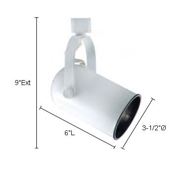 Classic 1 Light 120V White Track Lighting Ceiling Light