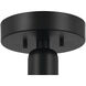 Riu LED 14.25 inch Black Semi Flush Mount Ceiling Light