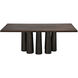 Severity 84 X 44 inch Dark Walnut & Ebony Dining Table