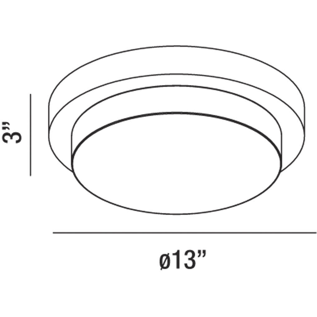 Salba LED 13 inch Chrome Flush Mount Ceiling Light, Large