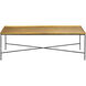 Boyles 52 X 17 inch Antique Brass and Black Cocktail Table
