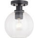 Marshall LED 8 inch Matte Black Semi-Flush Mount Ceiling Light