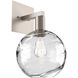 Optic Blown Glass 1 Light 9 inch Metallic Beige Silver Indoor Sconce Wall Light in Terra Clear