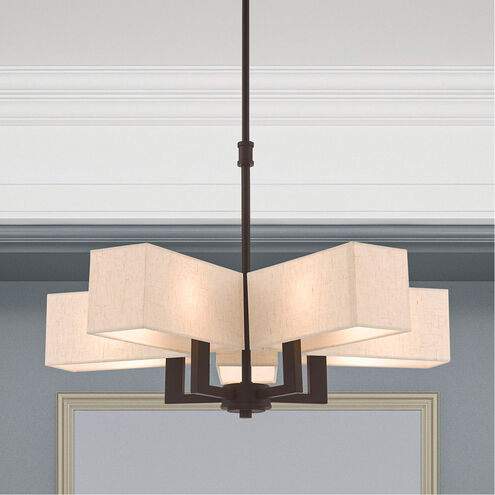 Rubix 5 Light 26 inch Bronze Chandelier Ceiling Light
