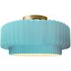 Radiance Collection - Pleated Tier LED 12 inch Reflecting Pool Semi-Flush Ceiling Light, Form+Finish+Function
