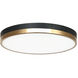 Tone LED 16 inch Black and Aged Gold Brass Flush Mount Ceiling Light