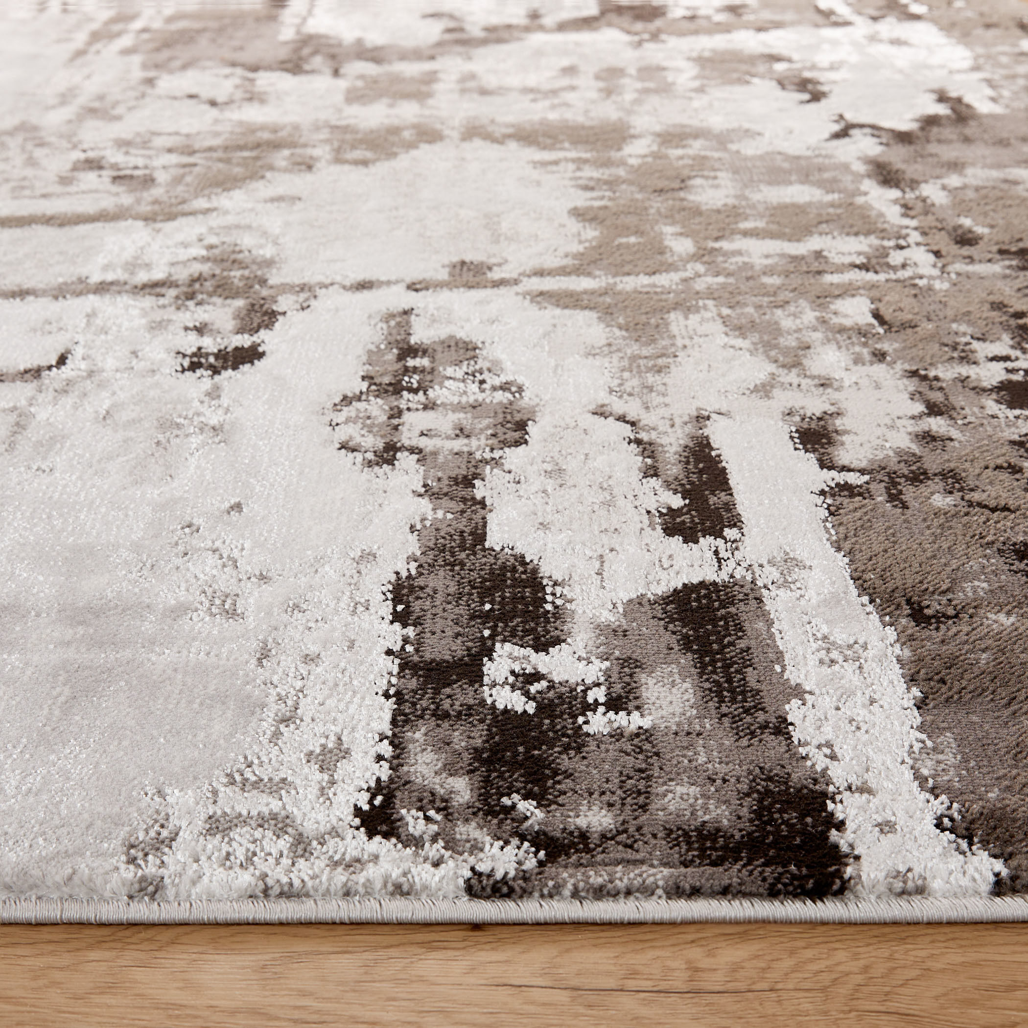 Ayda 90 X 63 inch Black/Grey Rug in 5 x 7