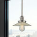 Franklin Restoration Halophane 1 Light 8.5 inch Brushed Satin Nickel Mini Pendant Ceiling Light in Incandescent, Clear Halophane Glass, Franklin Restoration