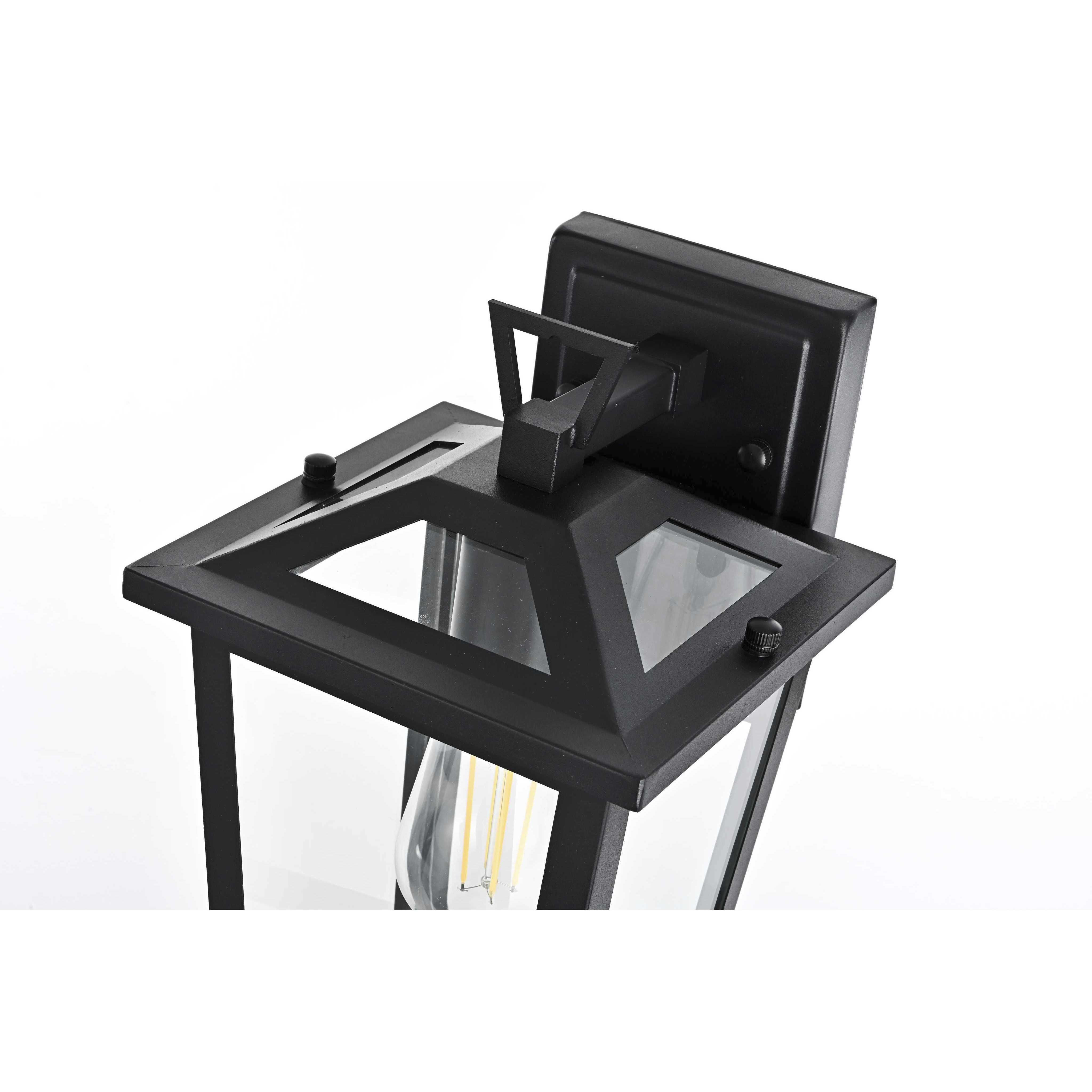 Cayman 1 Light 12 inch Black Outdoor Wall Sconce