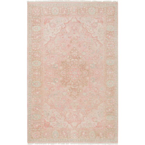 Transcendent 102 X 66 inch Rose/Bright Pink/Sage/Camel/Cream Rugs, Wool