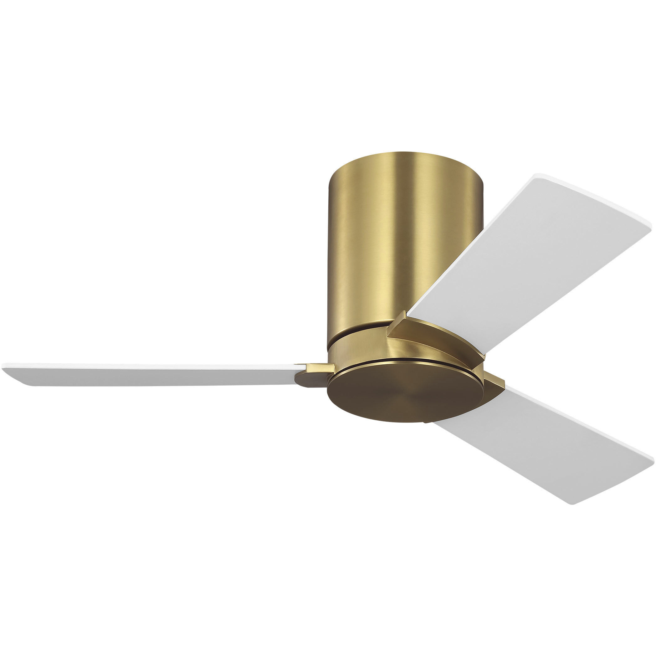 Rozzen 32 inch Burnished Brass with Matte White ABS Blades Indoor/Outdoor Ceiling Fan
