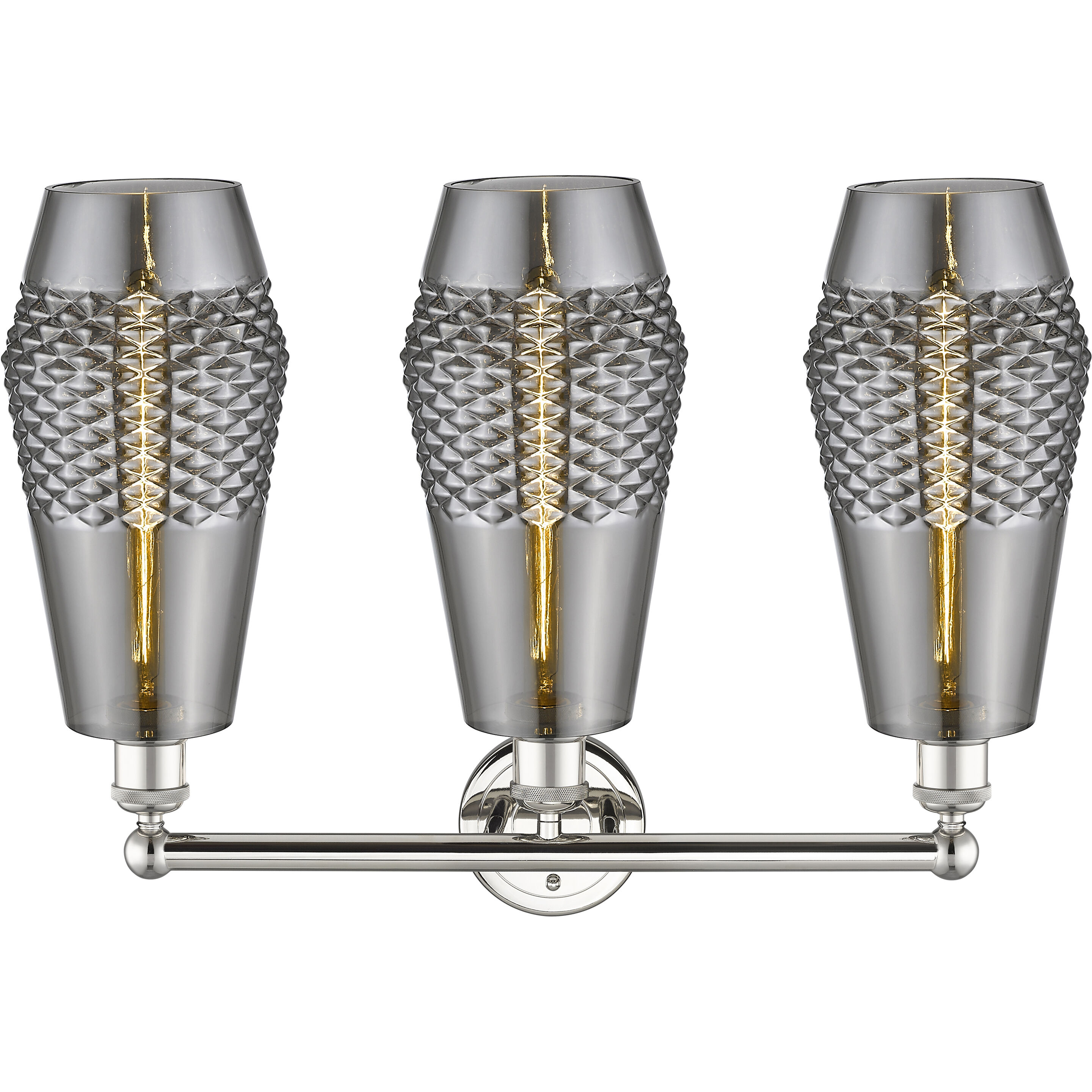 Windham 3 Light 25 inch Polished Nickel Bath Vanity Light Wall Light