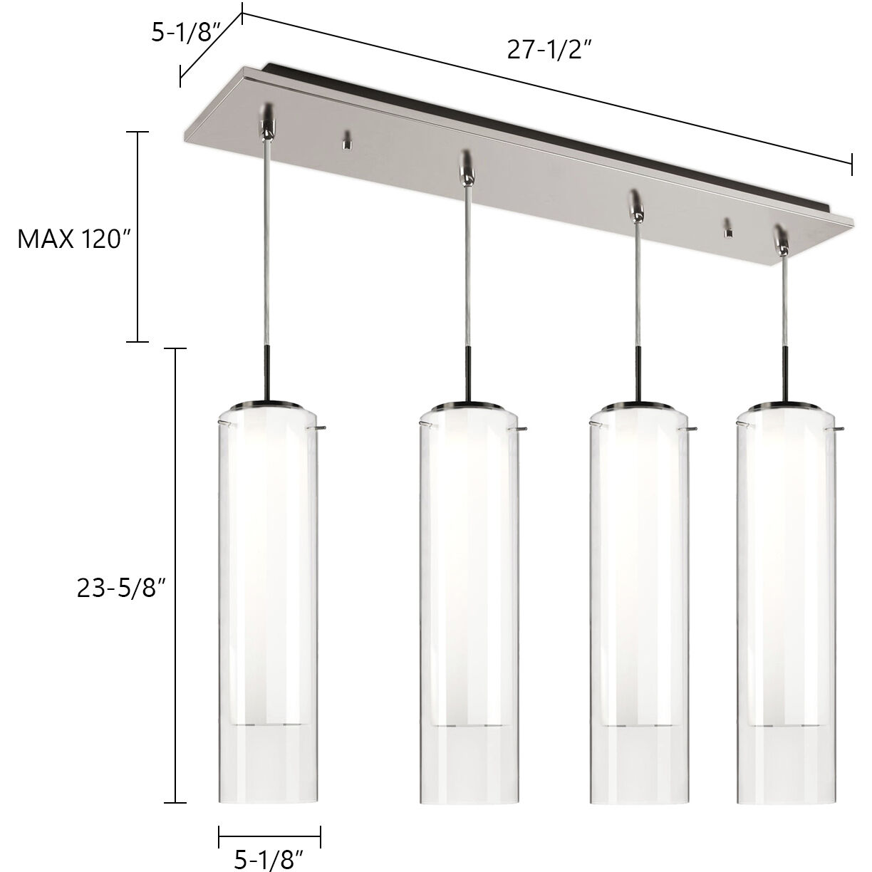 Verona Multi Pendant Ceiling Light in Brushed Nickel