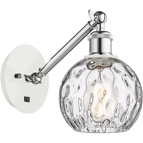 Ballston Athens Water Glass LED 6 inch White and Polished Chrome Sconce Wall Light