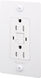 1G Duplex 125 White Outlet, GFCI