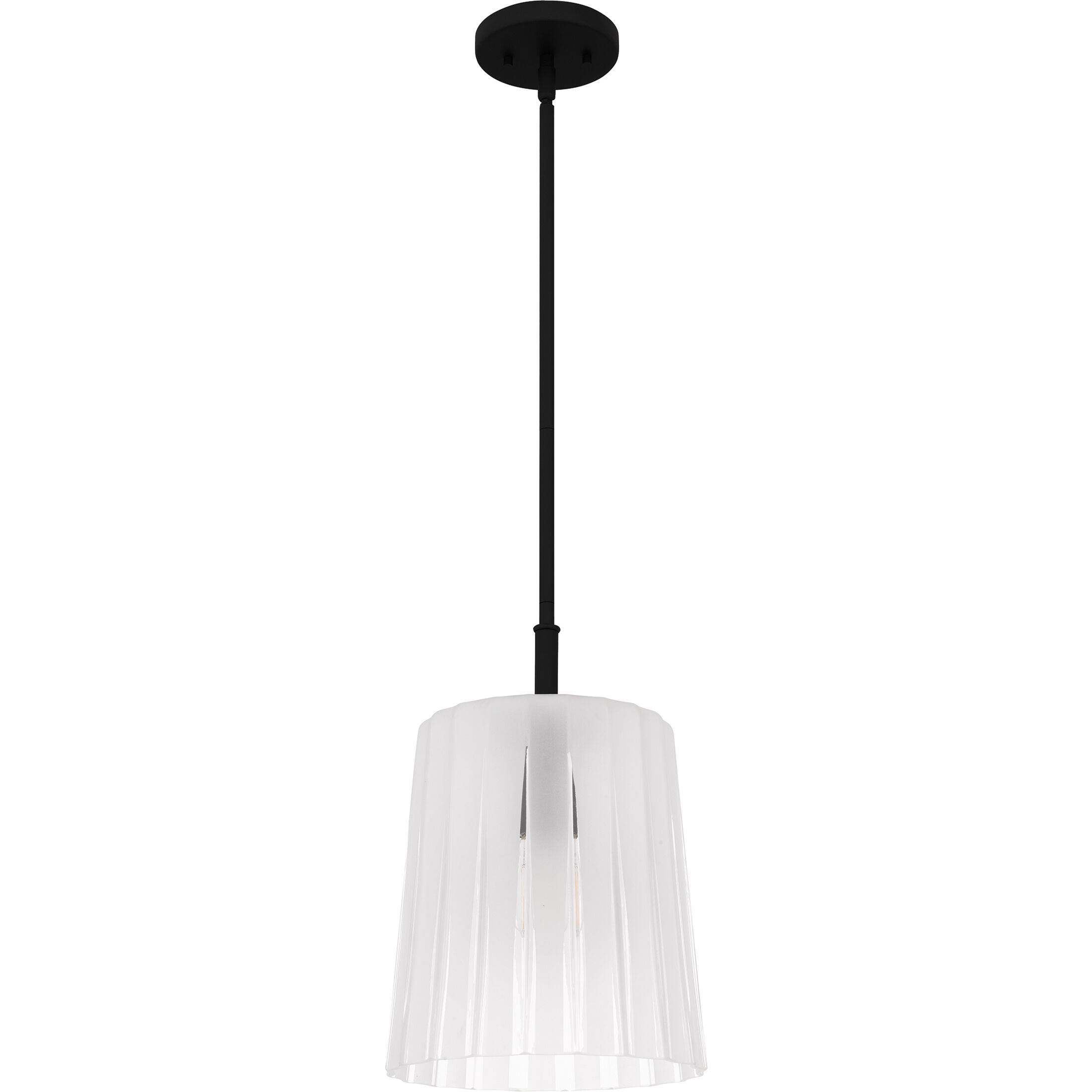 Gray 1 Light 10 inch Matte Black Mini Pendant Ceiling Light, Small